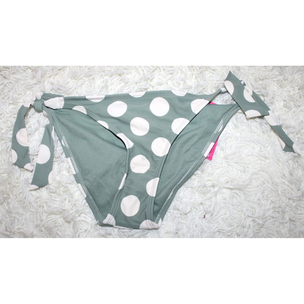 XHILARATION BIKINI BOTTOM Olive dot JUNIORS SIZE Small SWIM CHEEKY bikini NEW
